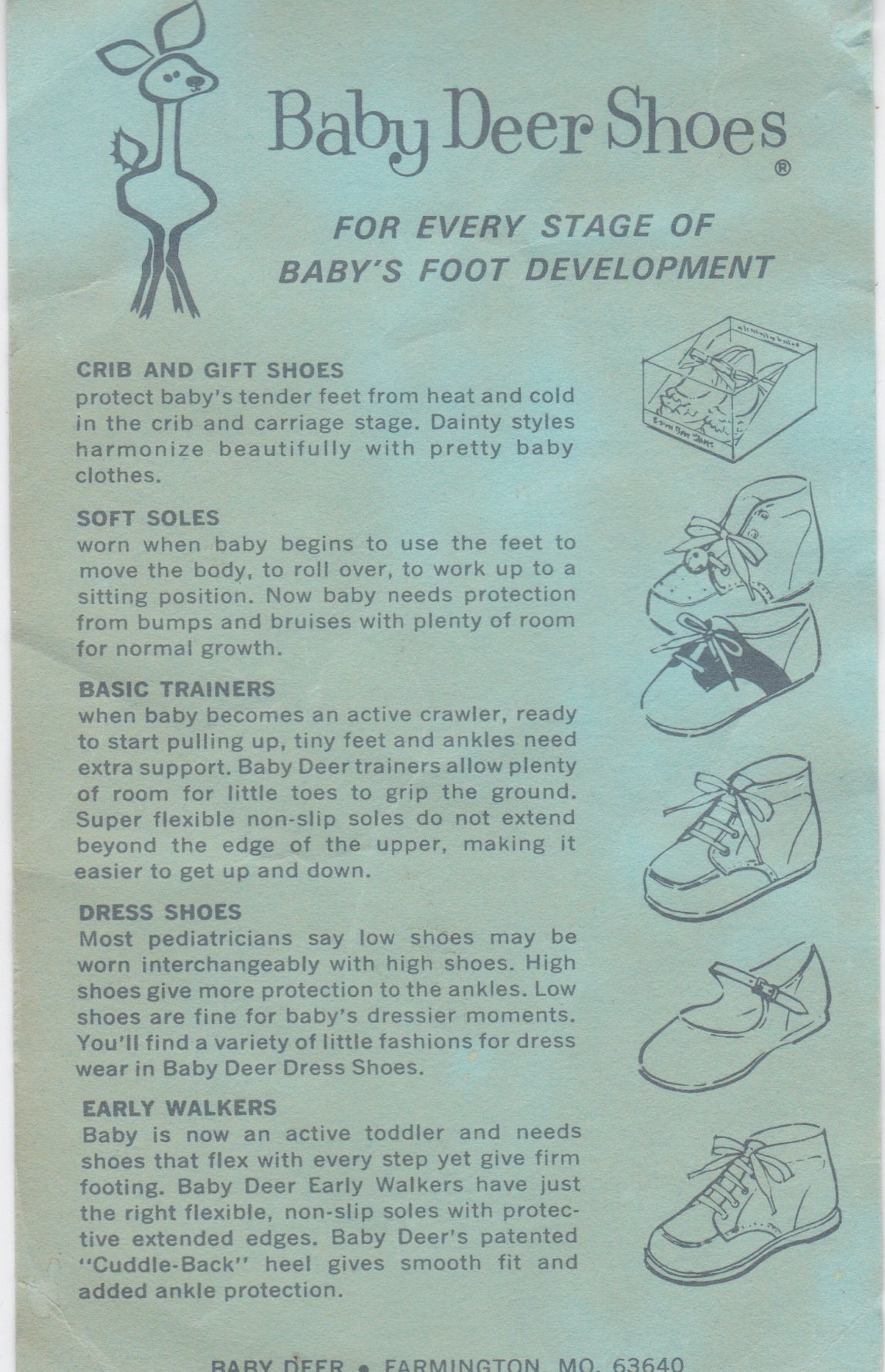 Baby Deer Shoes Size Chart