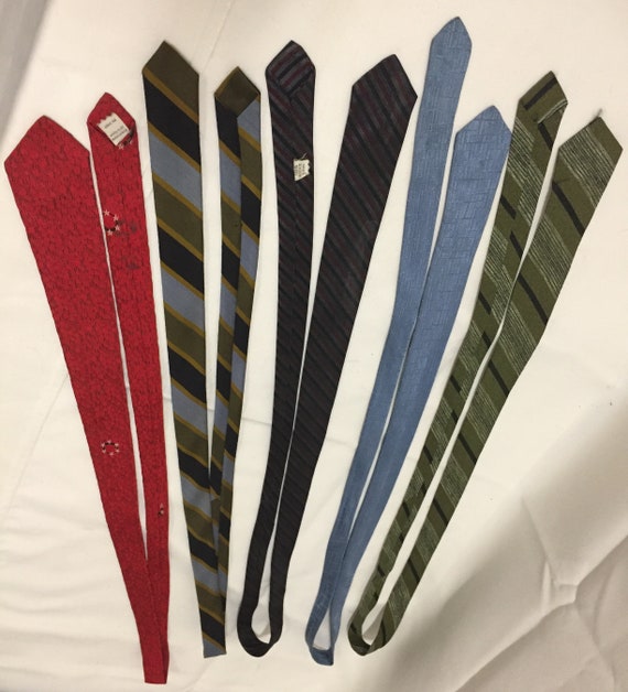 5 Vintage 1980's Skinny Ties NICE COLORS | Etsy