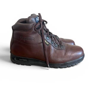 Vasque Mens 7.5 Brown Leather Hi Top Hiking Boots Lug Sole Trail Mountain Shoes Vasque St. Elias Waterproof Hiking Boots - Men main image 2