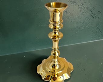 Baldwin Solid Brass Candlestick Taper Holder Historic Deerfield Collection 7"