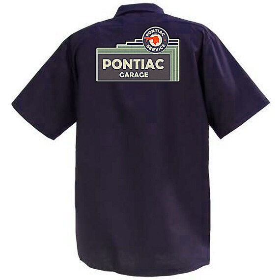 Pontiac Garage Short Sleeve Graphic Shop Work Shirt Etsy