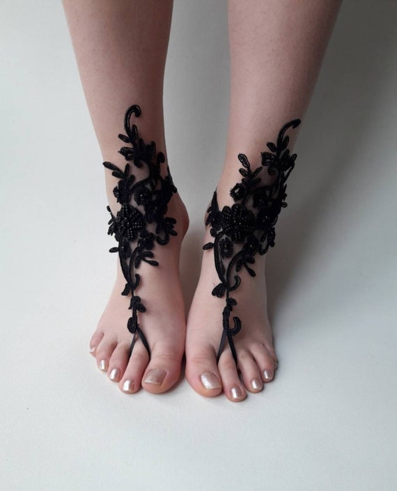 black stylish sandals