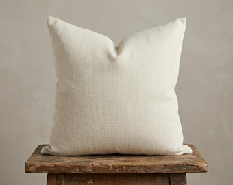 Natural Linen Pillow Cover, Linen pillowcases in various sizes and colors.