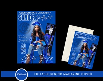 Senior Edition | Graduation Magazine Customizable Templates | Editable Canva Designs | Instant Download