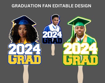 Graduation Fan Customizable Templates | Editable Canva Designs | Instant Download