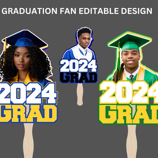 Graduation Fan Customizable Templates | Editable Canva Designs | Instant Download