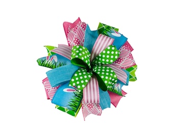 Bunny Ears Easter Wreath Bow: Spring Basket Decoration