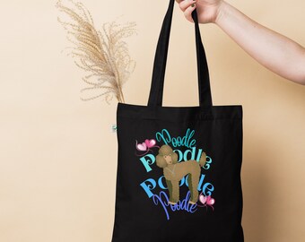 Borsa tote barboncino, borsa organica, regalo proprietari di barboncino, regalo barboncino