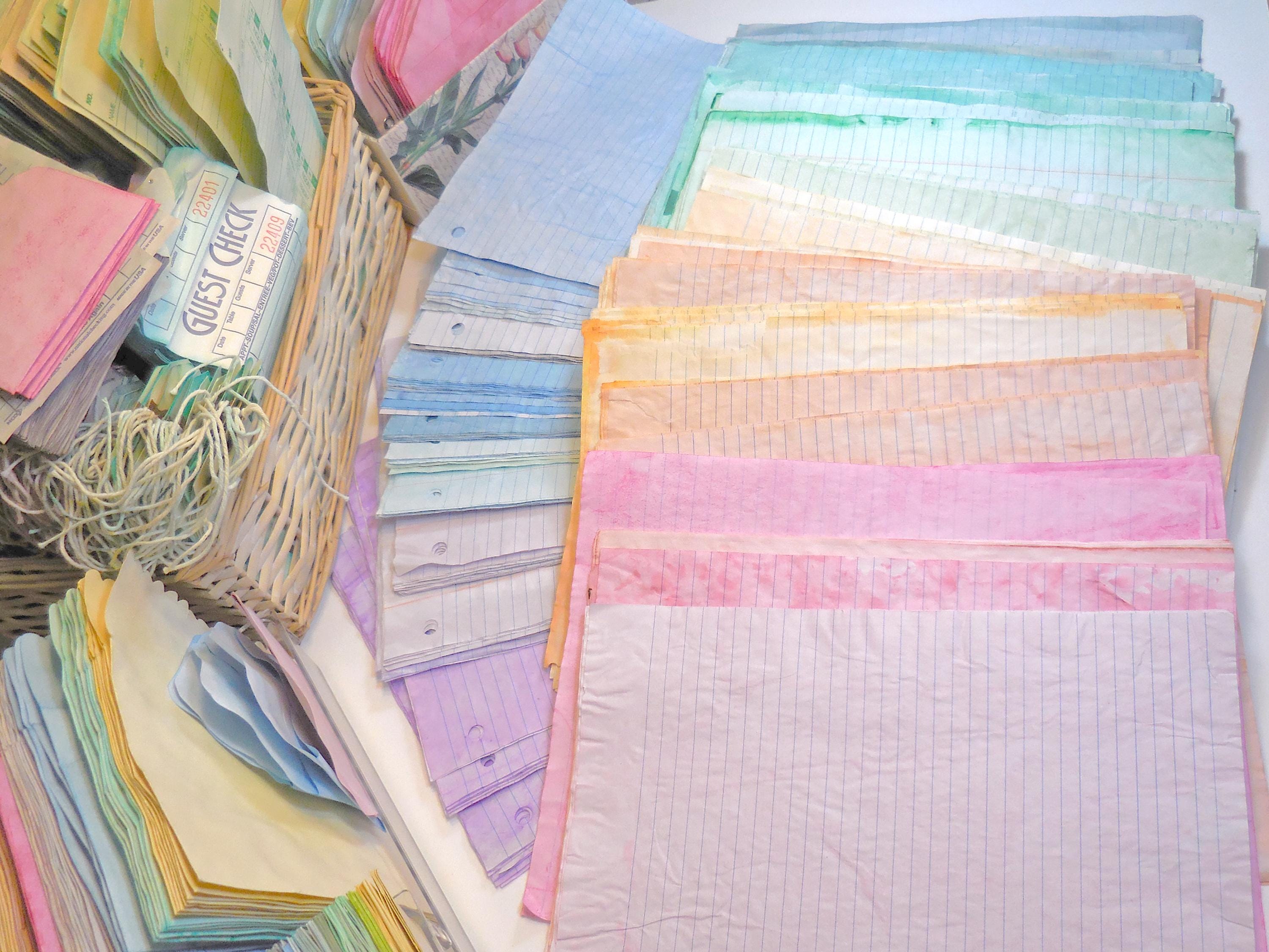 Lined Notebook Papers in 34 Assorted Colors ~ Scrapbook & Junk Journal ...