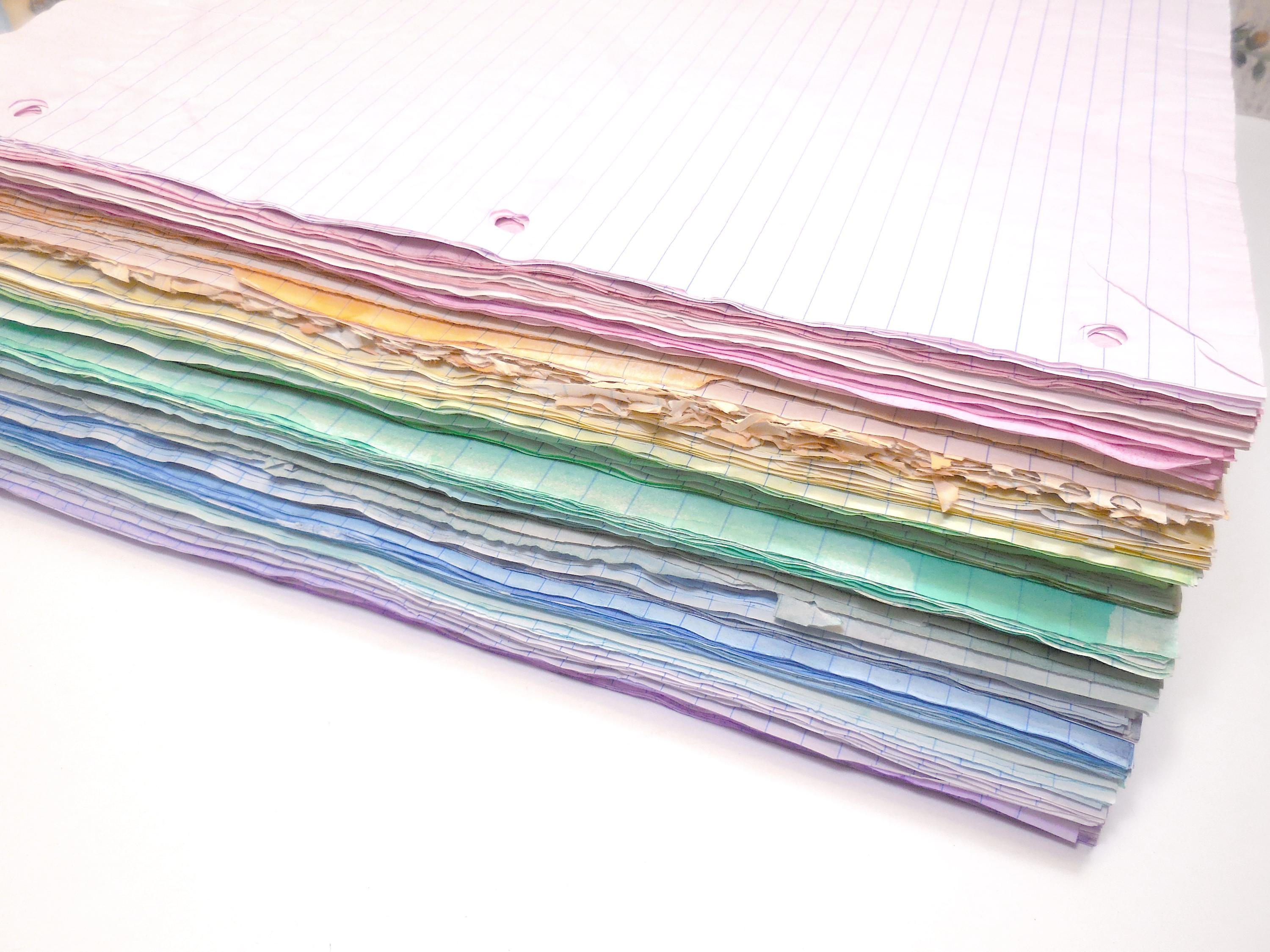 Lined Notebook Papers in 34 Assorted Colors ~ Scrapbook & Junk Journal ...