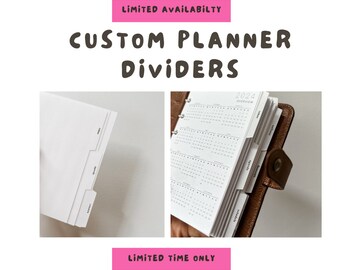 Custom Vellum Planner Dividers