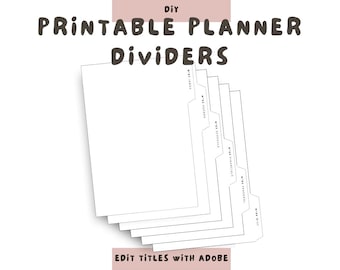 A5 | Printable Side Dividers