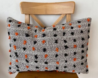 Turkısh kilim pillow,hemp pillow,cushion cover,living room decoration,throw pillow,ponpon pillow 16x24 pillow,striped pillow