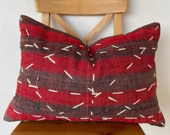 Turkısh kilim pillow,hemp pillow,cushion cover,living room decoration,throw pillow,ponpon pillow 16x24 pillow,striped pillow