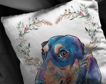 Dachshund Pillow Cover with and without Insert, Dachshund Mom, No Home is Complete without a Doxie, Doxie Mom,