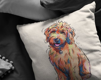 pics Goldendoodle Pillow Cover goldendoodle pillow etsy