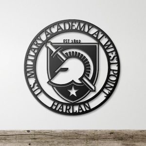 Personalized West Point Metal Sign, United States Military Academy, College Alumni Wall Art, Army Academy, West Point Cadets, Army Officer,