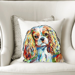 Cavalier King Charles Spaniel  Pillow Cover for home decor pillow cover for dog mom dog Memorial gift home cute dog pillow