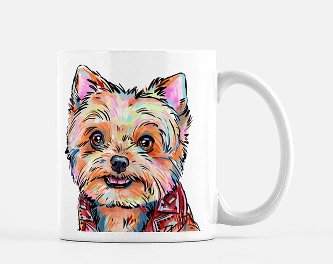 Artificial Diamond Dots Yellow Yorkie Dogs Artificial Diamond Painting