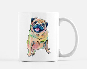 Pug custom dog mug unique gift for dog mom  coffee Memorials in memory of pet loss   home tea Memorial