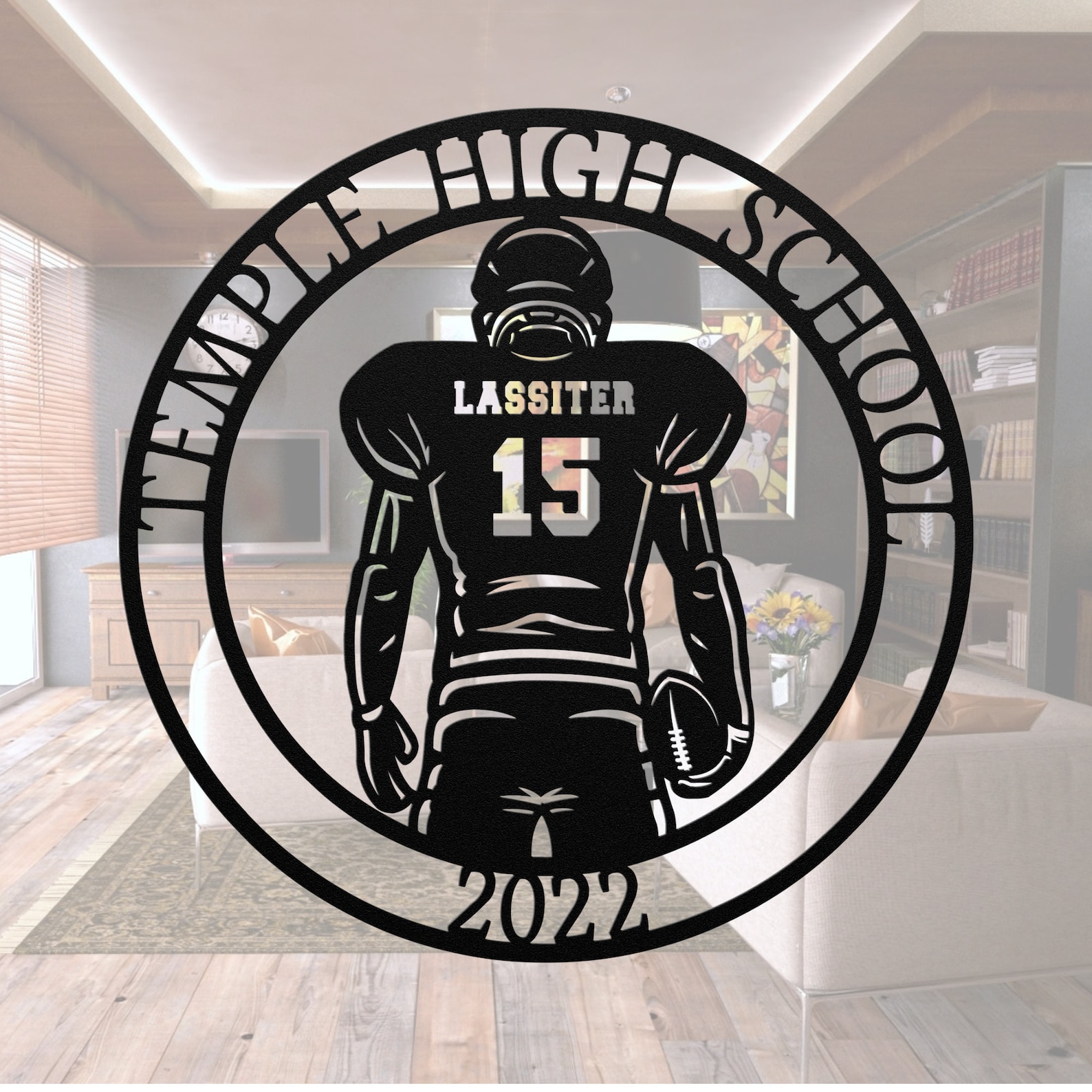 Custom Made Football Sign Football Player Gift Personalized Etsy