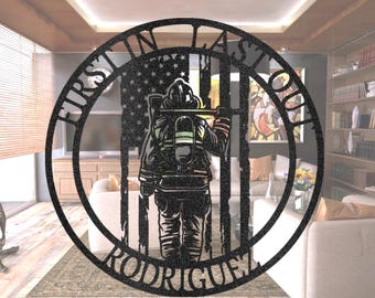 Personalized Firefighter Metal Sign, Unique Fireman Gift for Graduation, Retirement & Brotherhood Tribute, Appreciation Memento,