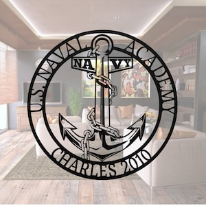 United States Naval Academy, Custom Metal Sign, US Navy Graduate, Naval Academy Alumni, Navy Gift, Midshipman, Navy Cadet, Graduation Gift,