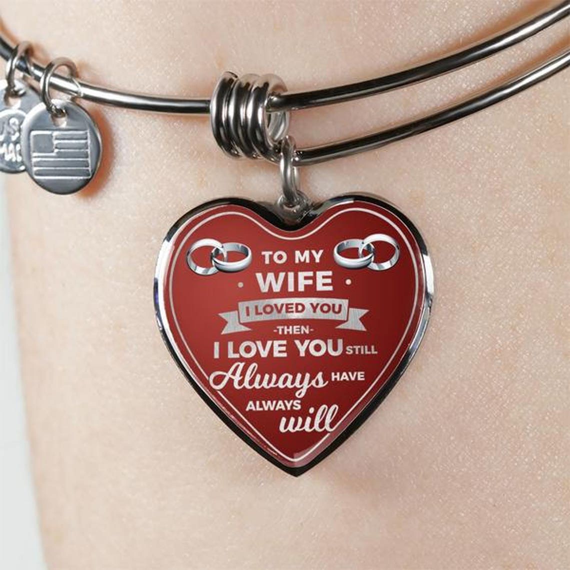 Husband to Wife Bracelet Charm Jewelry Gift to My Wife I Loved Etsy