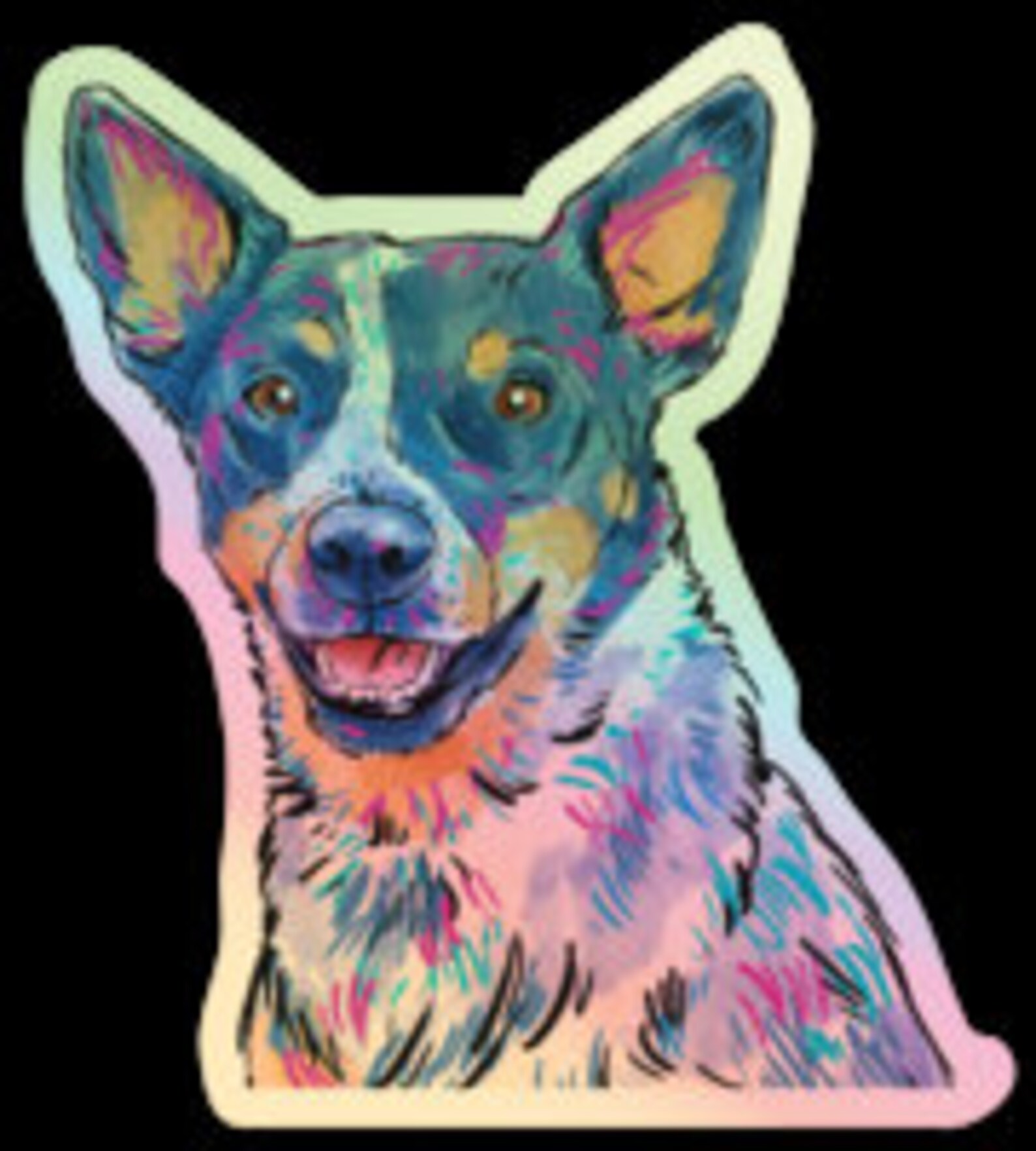 Australian Cattle Dog Sticker Decal for Cattle Dog Mama Cute Etsy