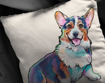 Corgi Pillow Cover Only, One Sided Print, No Insert Included, No Home is Complete Without a Corgi, Corgi Mom, Corgi Gifts, Corgi ,