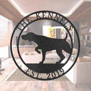 Personalized German Shorthaired Pointer Metal Sign: Custom Dog Name Plate