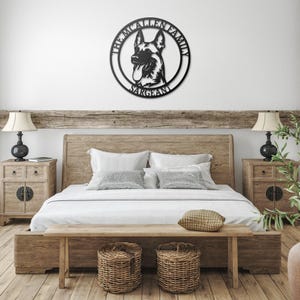 Belgian Malinois Metal Dog Silhouette: Custom Pet Memorial Home Decor image 7