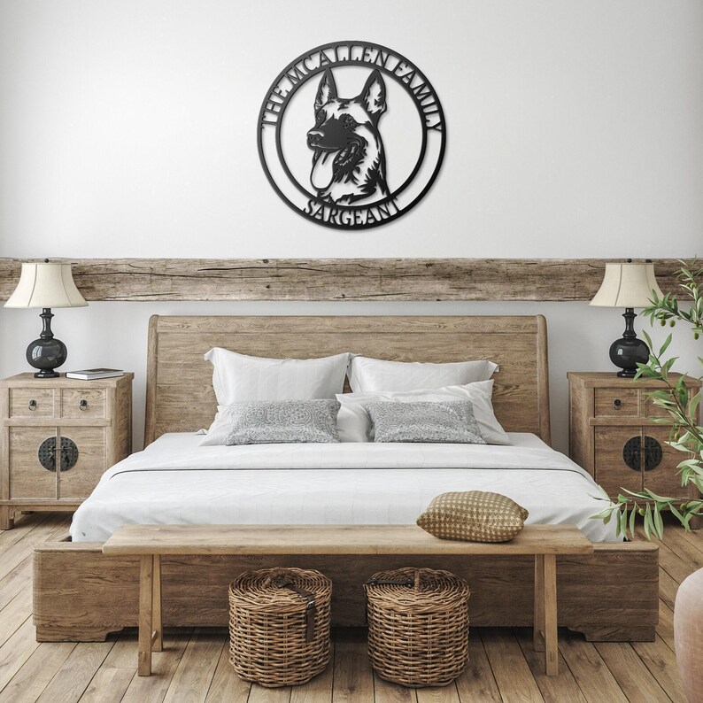 Belgian Malinois Metal Dog Silhouette: Custom Pet Memorial Home Decor image 7