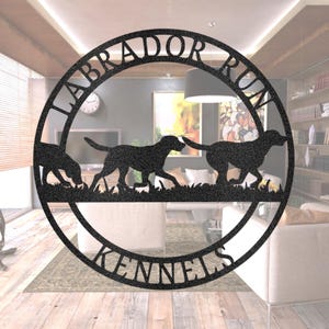 Custom Hound Metal Sign for Indoor and Outdoor Sign, Labrador Retriever, Family Name Hunting, Ranch Name, Rabbit Hunter, Hunting Preserve,