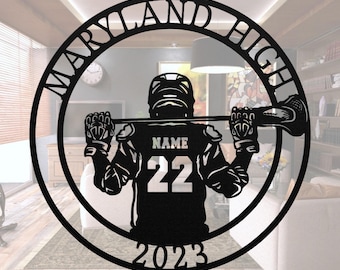 Custom Lacrosse Metal Sign: Senior Night Gift