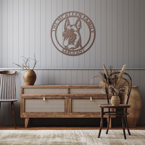 Belgian Malinois Metal Dog Silhouette: Custom Pet Memorial Home Decor image 6