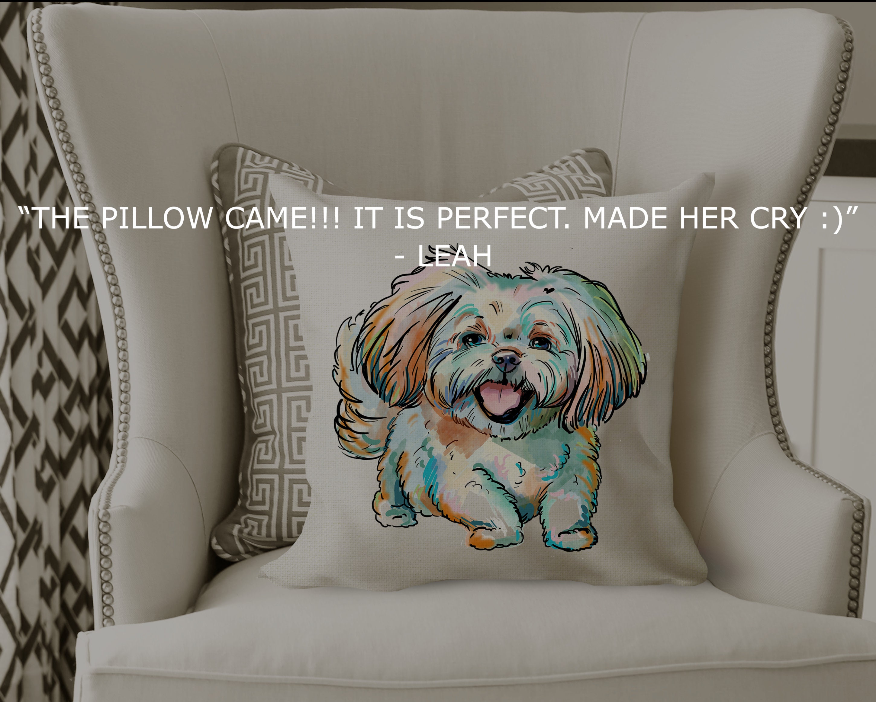 Personalized Shih-tzu Pillow cover cushion for decorative home | Etsy