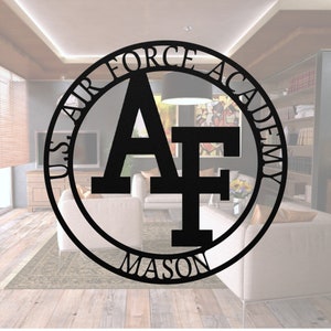 Personalized US Air Force Academy Metal Sign - Custom Name