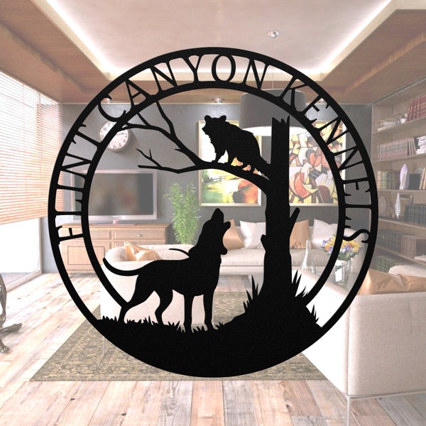 Custom Coon Hound Metal Sign for Indoor and Outdoor Wall Sign, Home Decor, Personalized Family Name, Raccoon Hunting, Dog Kennel Metal Sign,