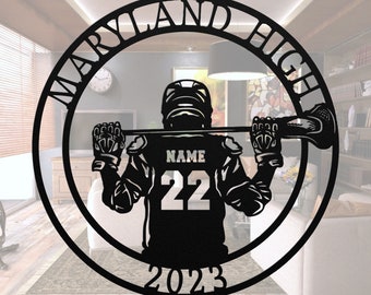 Custom Lacrosse Metal Sign: Senior Night Gift