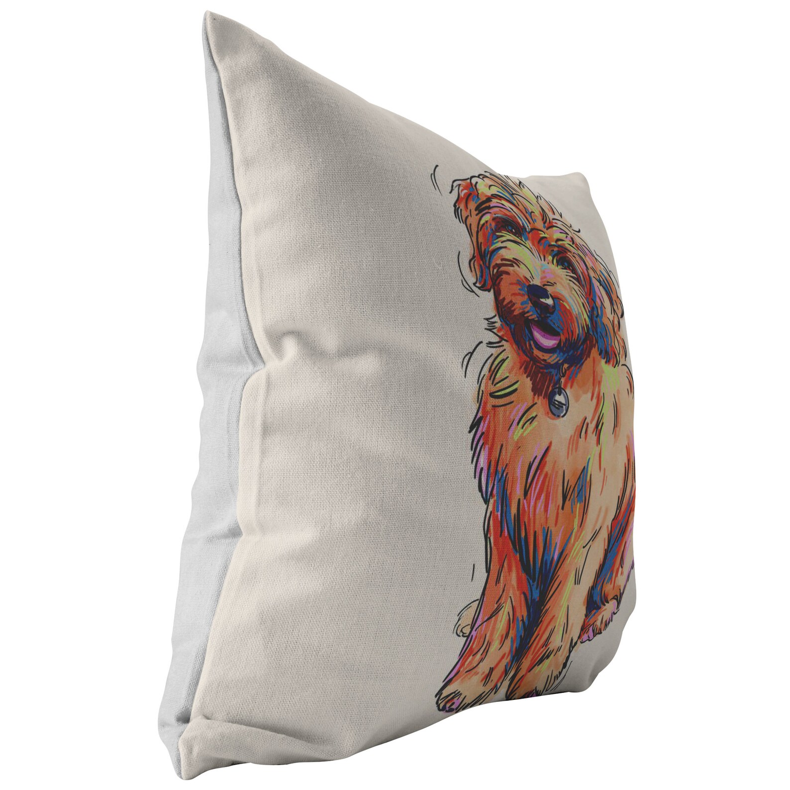 Goldendoodle Pillow Cover Only One Sided Print No Insert Etsy
