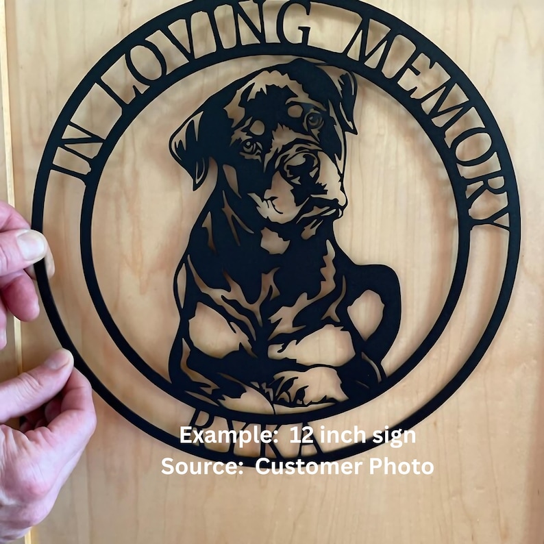 Belgian Malinois Metal Dog Silhouette: Custom Pet Memorial Home Decor