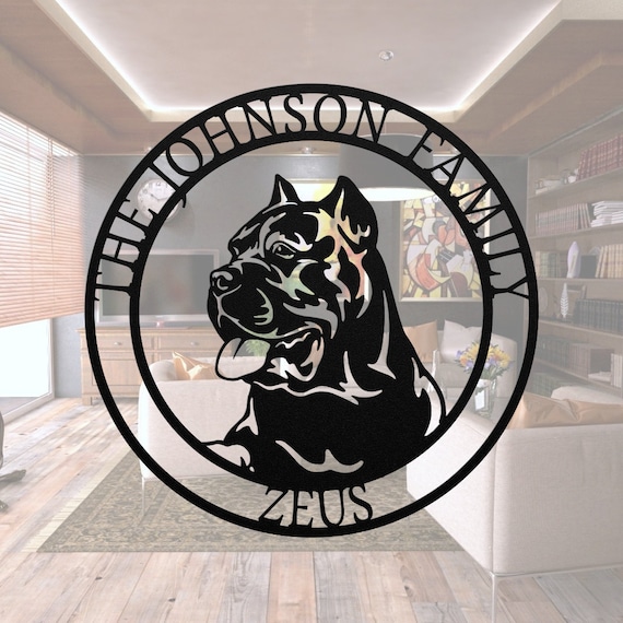 Cane Corso Metal Dog Silhouette, Memorial, Gift Home, Pet Memorial