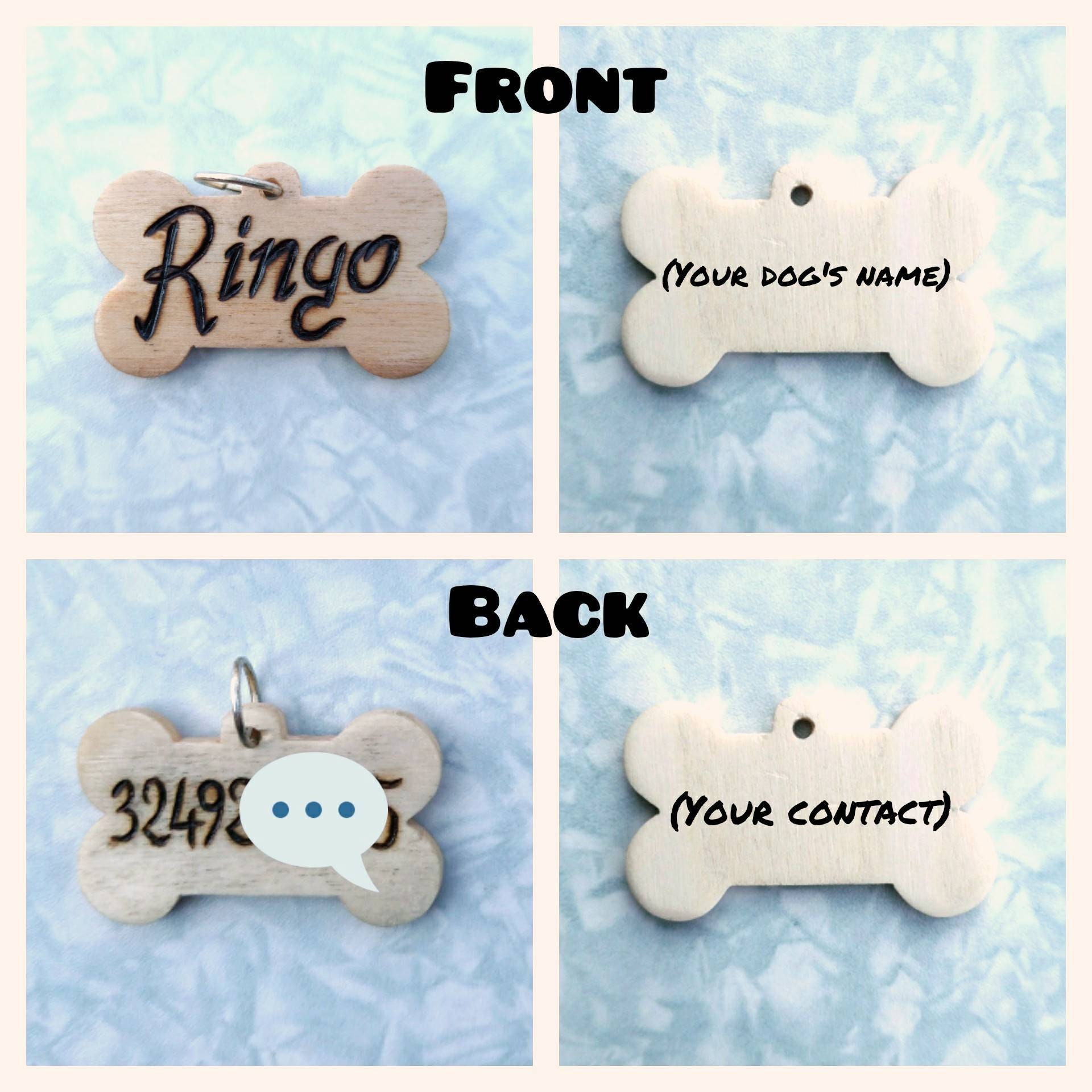 Medaglietta Per Cane E Gatto A Cuore - Incisione Personalizzabile Fronte E Retro