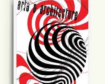 Geometric Mid Century Modern Wall Art - Minimalist Abstract Print