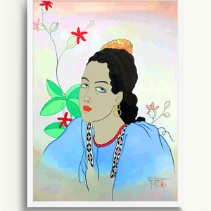 Hawaiian Art Vintage Print of Tropical Wall Art Decor, Exotic Art of Boho Wall Decor. Asian Wall art beach House Decor, Japanese Asian Art