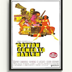 Carteles de películas de arte negro vintage, arte afroamericano, póster de cine, arte cinematográfico, poder negro, orgullo negro, arte ilustrativo