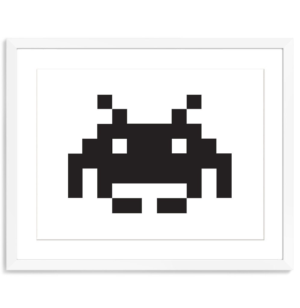 Space Invaders Art Gamer Room Decor Video Game Decor Gamer Gifts