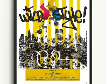 Black Hip Hop Music Poster - Graffiti Art, Retro Vibes