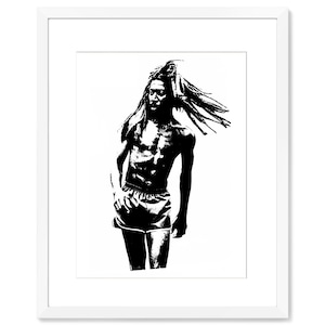Reggae Art Bob Marley Rasta Art Black Art African American Art Jamaican Art Bunny Wailer Black and White Art Minimal Art Reggae Home Decor